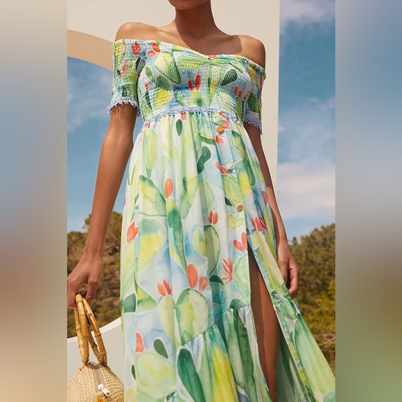 Gorgeous Charo Ruiz Ibiza Aryana Barbary-print midi Long Dress😍 - Picture 10 of 16